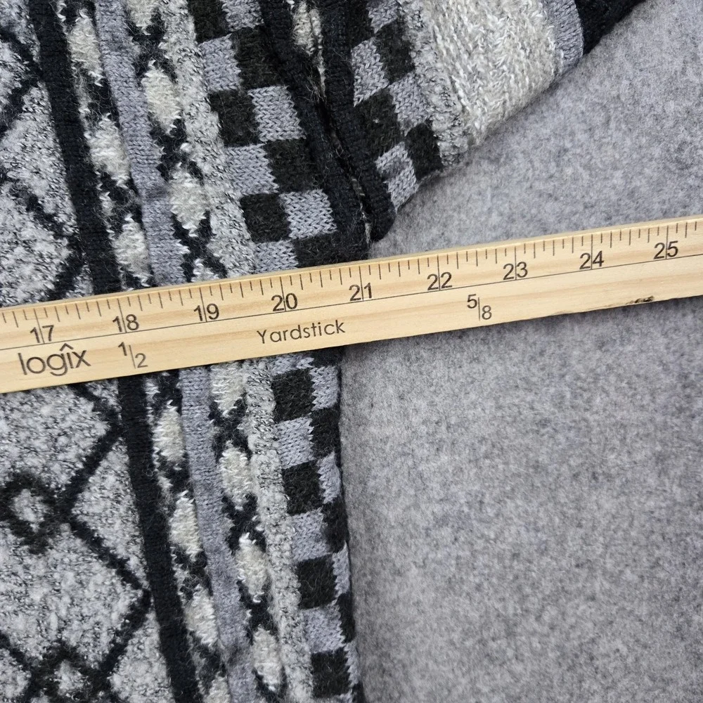 Vintage‎ Croft & Borrow Sweater Mens Large Gray Black 3D Knit 90s Sweatshirt
